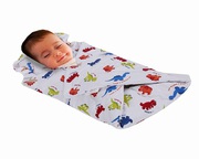 Soft Touch Dinosaurs Printed Baby Swaddle Blanket With Padded Pillow